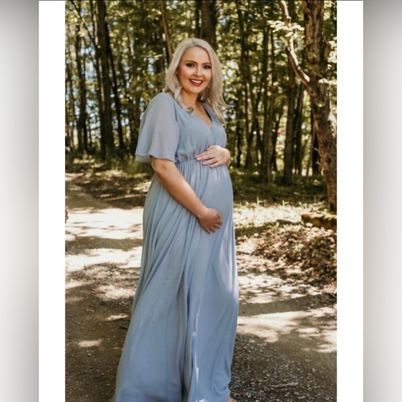 Show Me Your Mumu “Emily” Blue Steel Dress - Picture 4 of 5